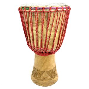 melina wood guinea djembe with red rope