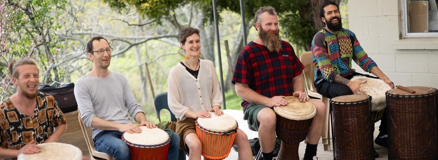 NZ Camp Photos (Wide) Djembe Drummers