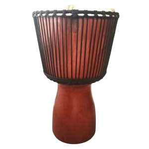 Mahogany wood djembe drum made with natural goat skin